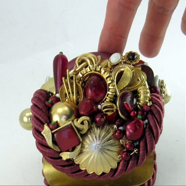 Moss Rose Cuff with Miniature Vase Story