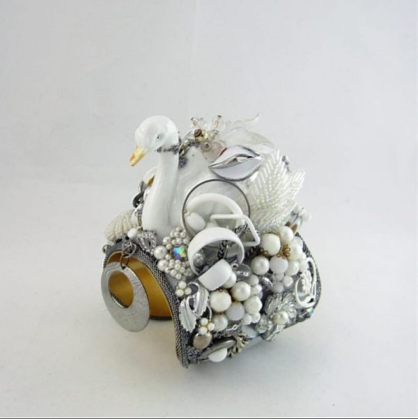 Orrefors Wedding Cuff Swan Couture Art