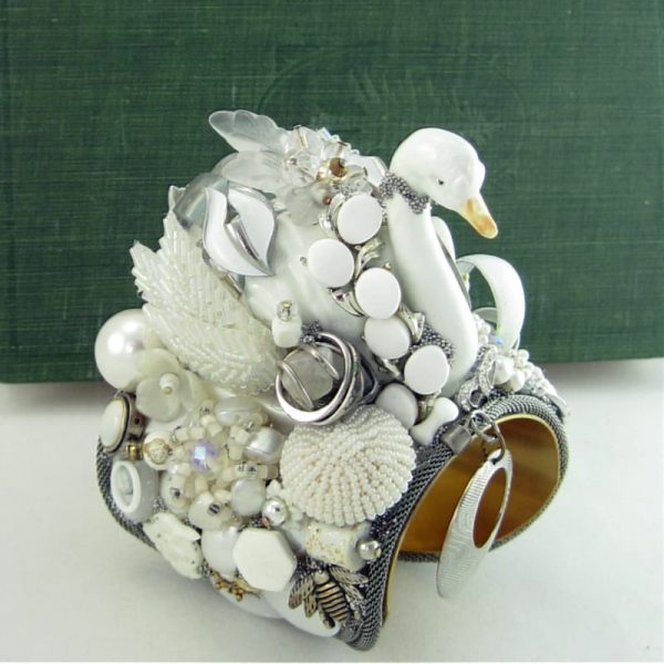 Orrefors Wedding Cuff Swan Couture Art