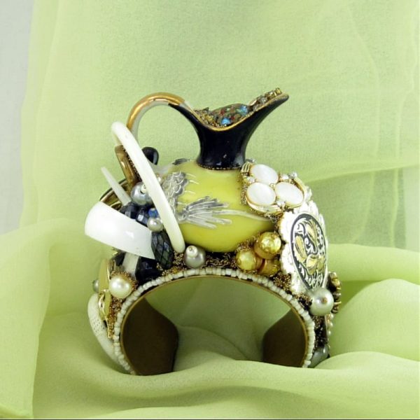Dragonware Structural Art Cuff with Yellow Mini Pitcher